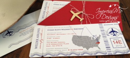 Boarding Pass 1st Birthday